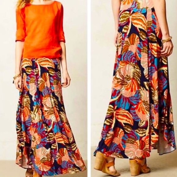 Anthropologie HD in Paris Tigridia Maxi Skirt, XSP - Picture 1 of 13